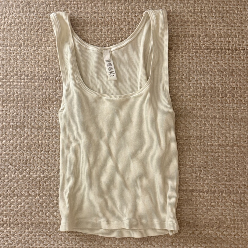 Skims Cream Pj Tank and Boxer Set